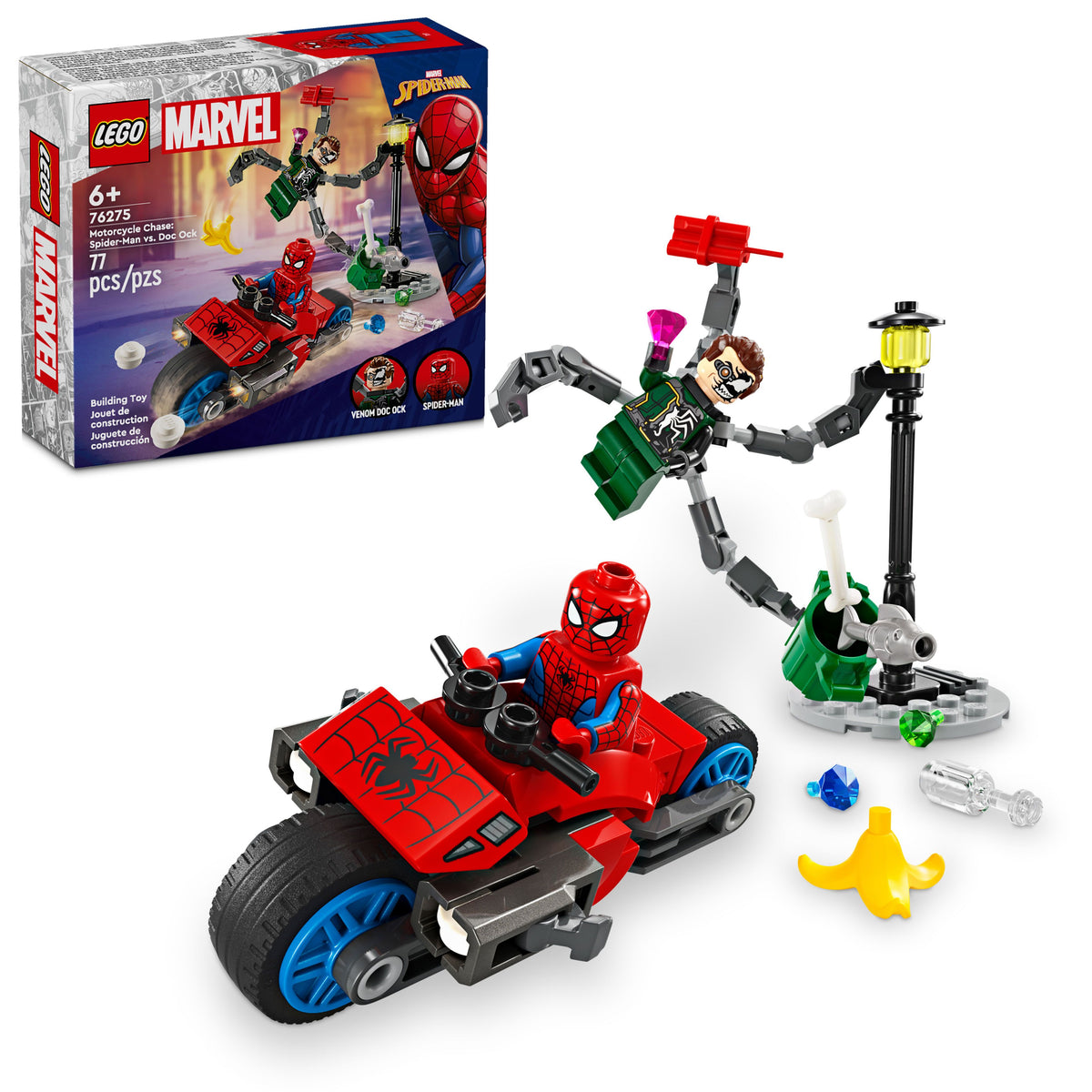 76275 LEGO® Marvel - Motorcycle Chase: Spider-Man vs. Doc Ock - 77