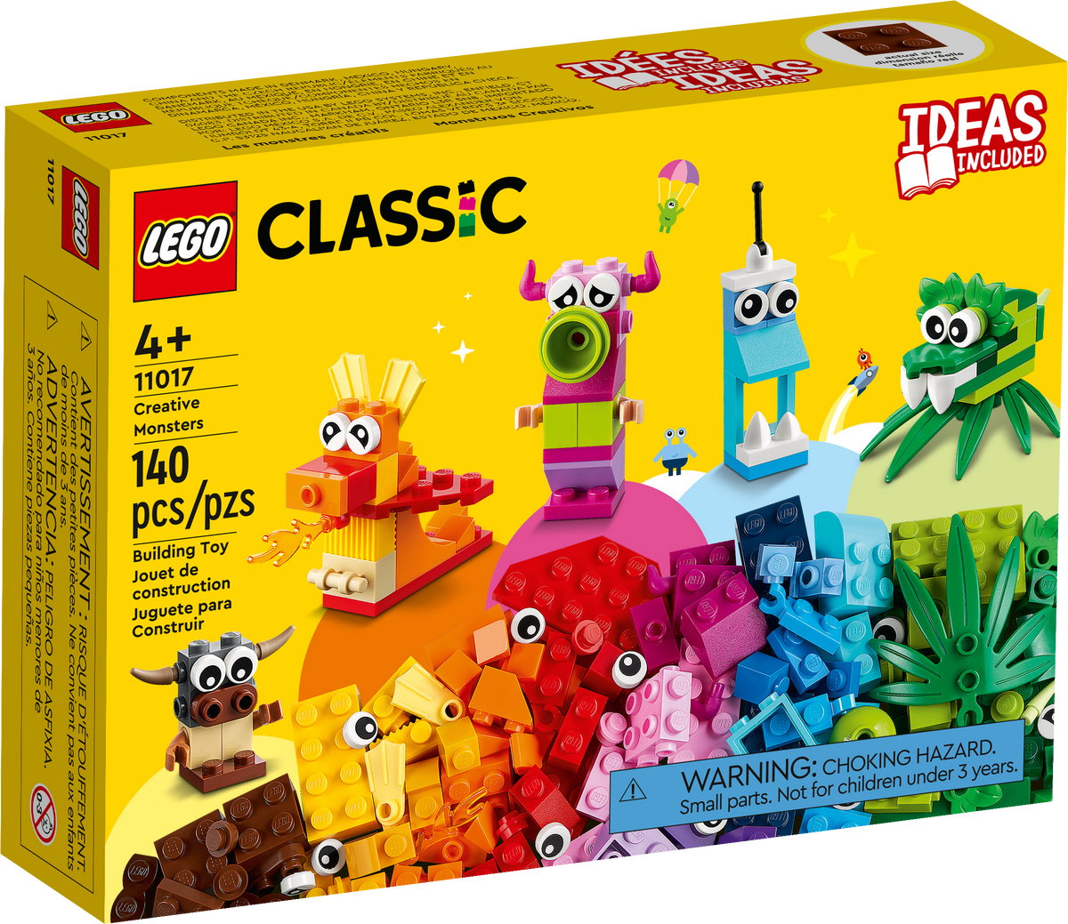 11017 LEGO® Classic - Creative Monsters - 140 Pieces – Factory