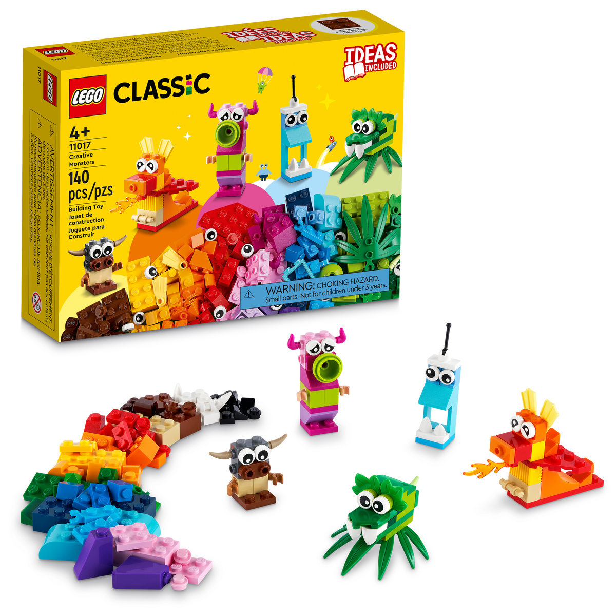 11017 LEGO® Classic - Creative Monsters - 140 Pieces – Factory