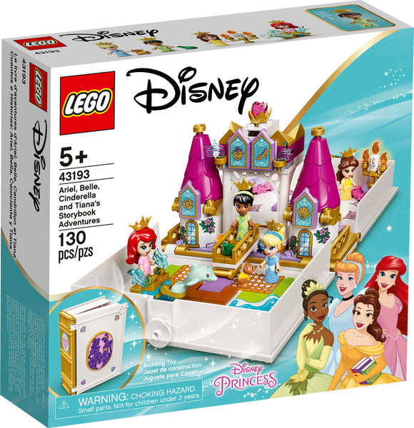 43193 LEGO® Disney™ - Ariel, Belle, Cinderella and Tiana's Storybook Adventures - 130 Pieces