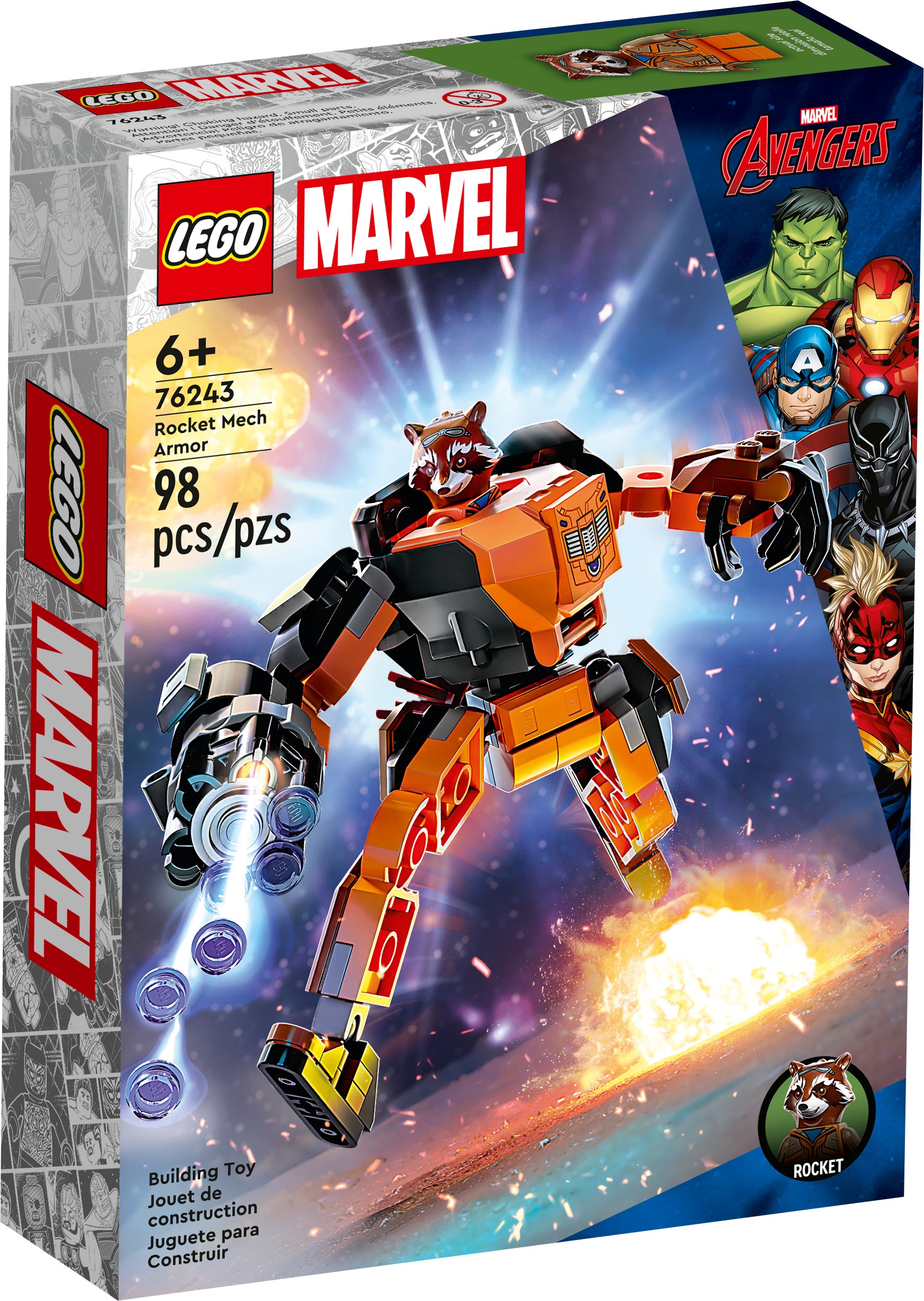 76243 LEGO® Marvel - Rocket Mech Armor - 98 Pieces – Factory Fresh