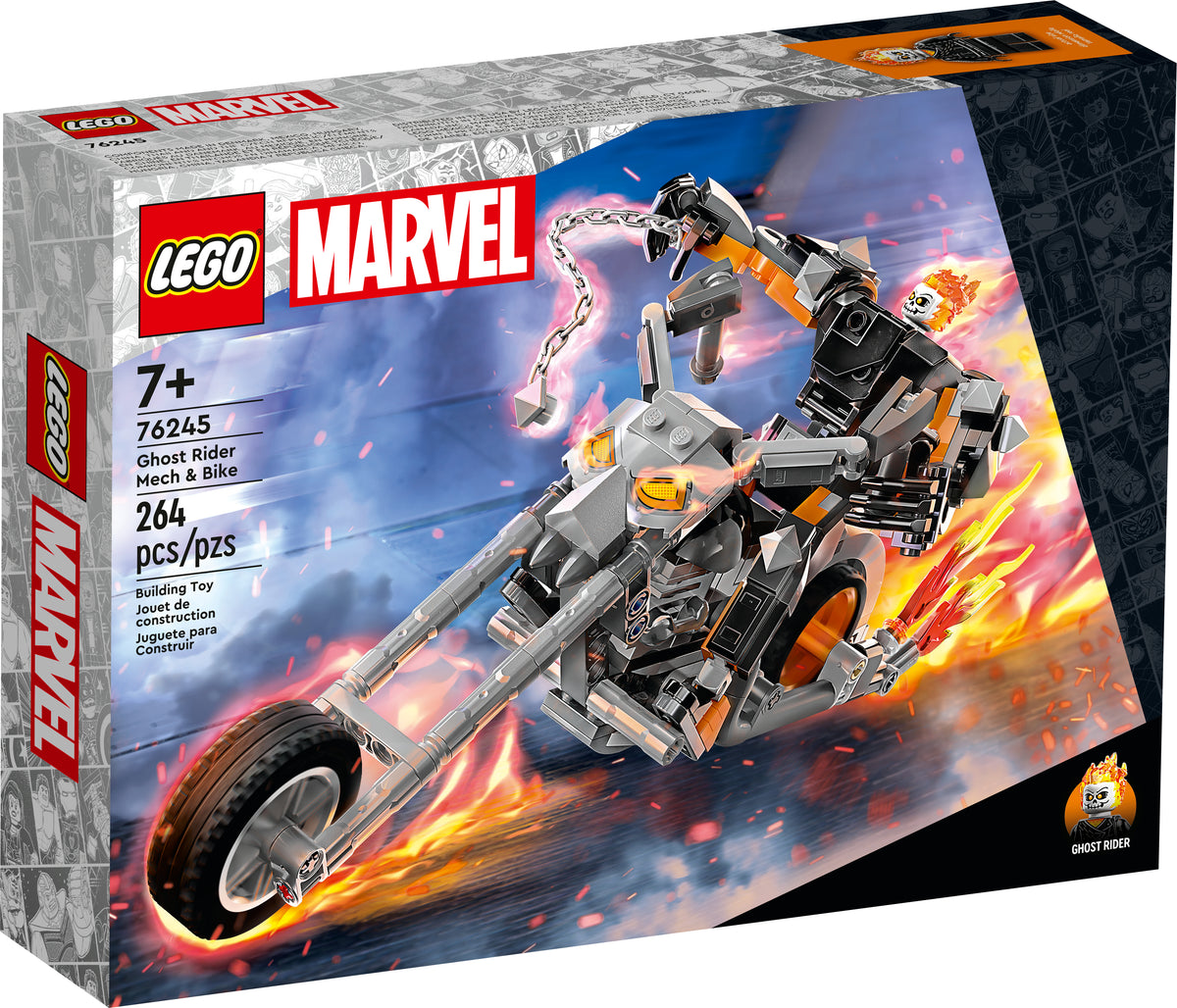 リコです。 76245 LEGO® Marvel - Ghost Rider Mech & Bike - 264 Pieces