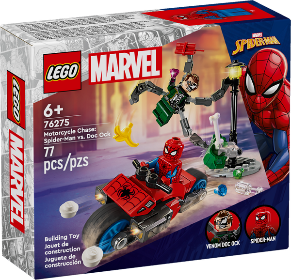 76275 LEGO® Marvel - Motorcycle Chase: Spider-Man vs. Doc Ock - 77 Pieces