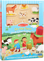 Melissa & Doug Book & Puzzle Play Set: On the Farm