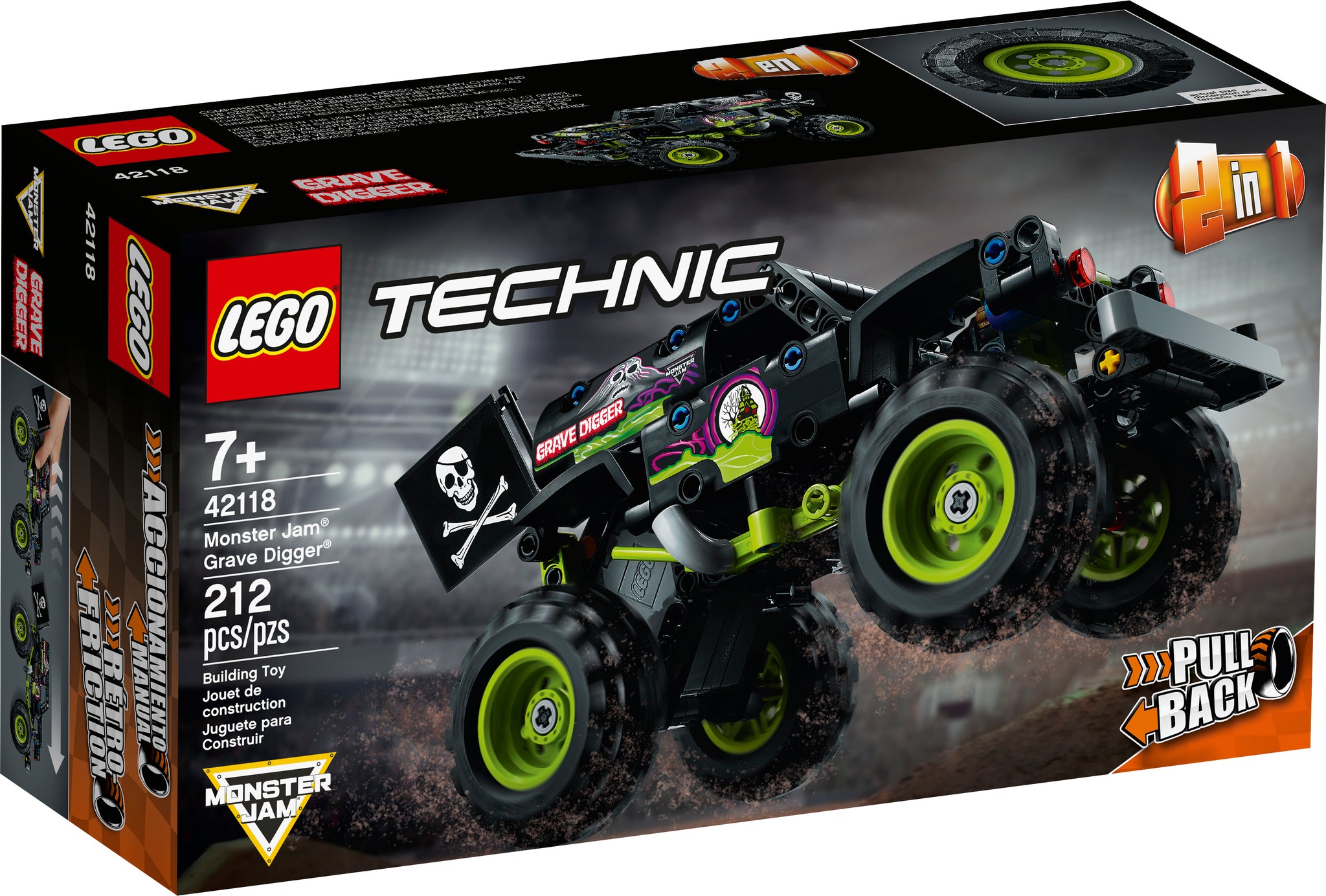 42118 LEGO® Technic™ - Monster Jam® Grave Digger® - 212 Pieces